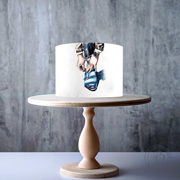 Gentleman, Father's day, Suit & Tie edible cake topper decoration