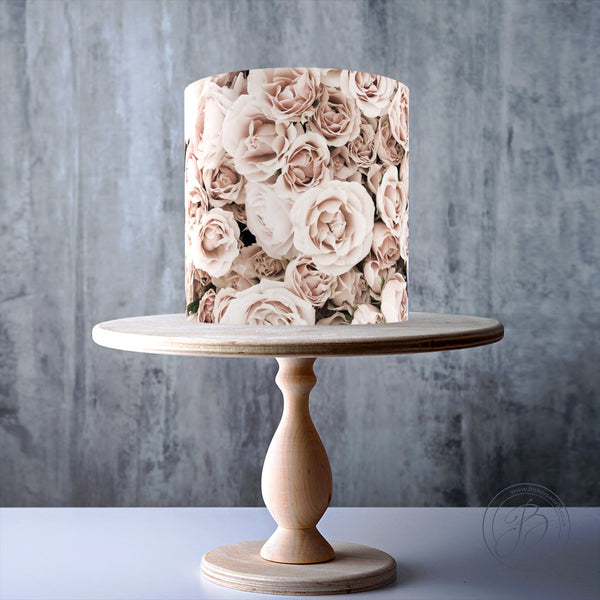 Champagne Roses edible cake topper decoration