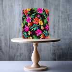 Tropical Pattern edible cake topper decoration