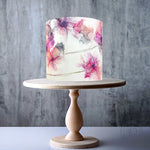 Watercolour Flowers edible cake topper decoration