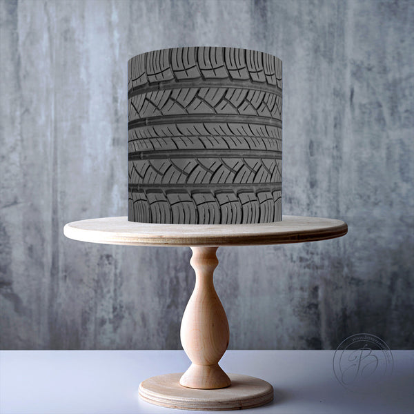 Tyre tread Pattern edible cake topper decoration