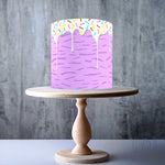 Grape Ice Cream effect edible cake topper decoration