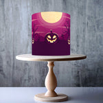 Purple Halloween Pumpkins full moon background edible cake topper decoration