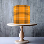 Halloween Orange Seamless Tartan Pattern edible cake topper decoration