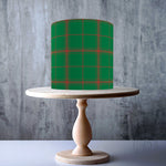 Christmas Green Red Seamless Tartan Pattern edible cake topper decoration