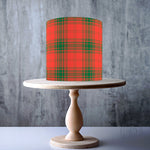 Christmas Red-Orange Green Seamless Tartan Pattern edible cake topper decoration