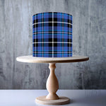 Blue Black Seamless Tartan Pattern edible cake topper decoration