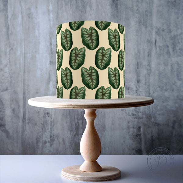 Exotic leaves Seamless Pattern edible cake topper decoration