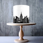 Superhero Black and Grey City Skyline bundle edible cake topper decoration