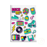 Back to the 90's retro stickers edible cake topper decoration