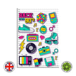 Back to the 90's retro stickers edible cake topper decoration