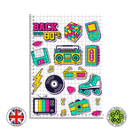 Back to the 80's retro stickers edible cake topper decoration