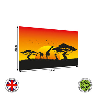 Sunset in Safari Seamless wrap around edible cake topper decoration