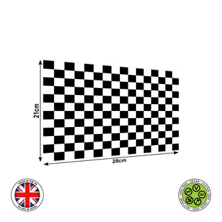 Black and white checkerboard seamless pattern edible cake topper decoration