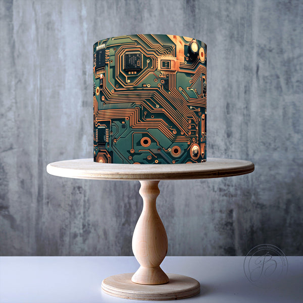 Circuit board / Motherboard / PCB edible cake topper decoration