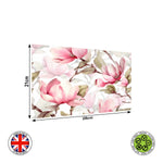 Watercolour Pink Magnolia flowers edible cake topper decoration