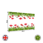 Wild Meadow Flowers Watercolour seamless floral cake ribbon border edible topper decoration