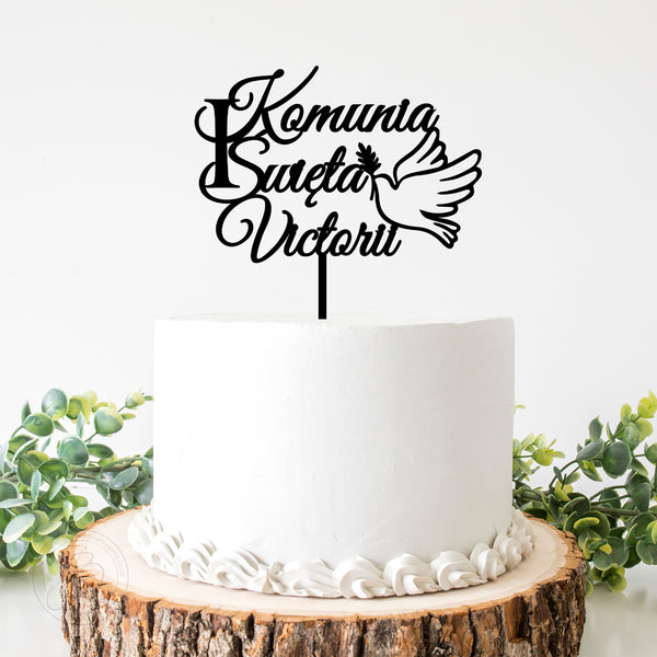 Personalised I Komunia Swieta - First Holy Communion cake topper