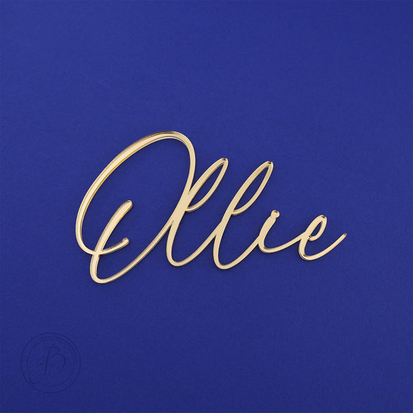 Name Cake Charm - Calligraphy font