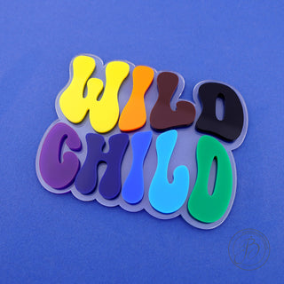 WILD CHILD retro style Cake Charm