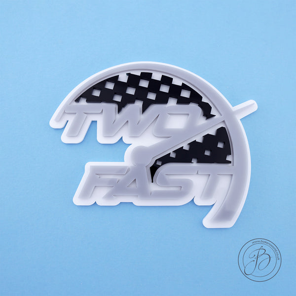 TWO FAST racing style Cake Charm