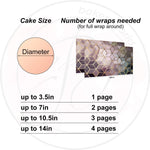 Sunset in Safari Seamless wrap around edible cake topper decoration