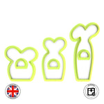 Set of 3 Bunny with foot Easter Cookie and Fondant cutters