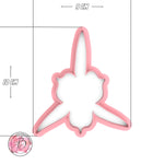 Peony Flower Calyx Template Cookie and Fondant cutter