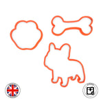 Set of 3 French Bulldog, Bone, Paw Cookie and Fondant cutter