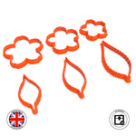 Set of 6 Cherry Flower Template Cookie and Fondant cutter