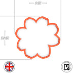 Set of 4 Cherry Flower, Gerbera, Daisy Template Cookie and Fondant cutter