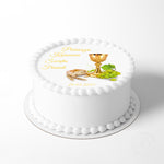 Personalised Pierwsza Komunia Święta 7.5in round edible Communion cake topper decoration