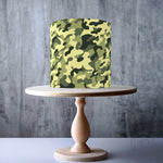 Green Camouflage Pattern edible cake topper decoration