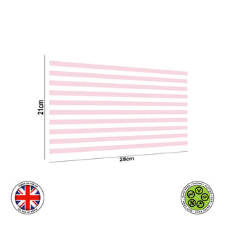 Baby Pink Stripes Pattern Seamless edible cake topper decoration