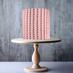 Pink Knit Texture Pattern edible cake topper decoration