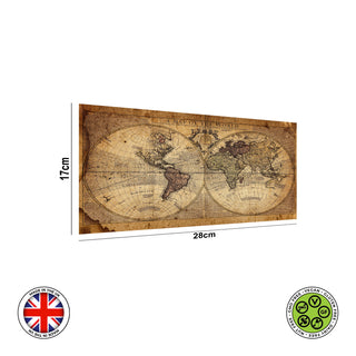 Vintage Old World Map edible cake topper decoration