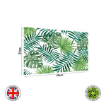 Green Tropical Monstera and Palm Leaves edible cake topper decoration