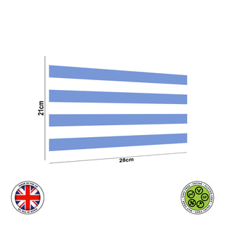 Cornish Blue Fat Stripes Pattern Seamless edible cake topper decoration