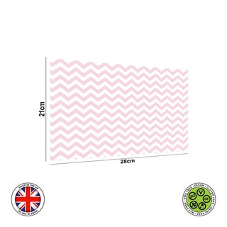 Baby Pink Zig Zag Pattern edible cake topper decoration