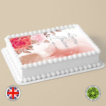 Personalised Wedding Floral Arrangement edible cake topper decoration