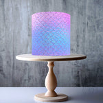 Iridescent Purples Mermaid Skin Pattern Seamless edible cake topper decoration