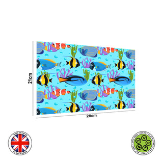 Exotic fish Underwater pattern Seamless edible cake topper decoration