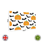 Halloween Pumpkins and Bats background edible cake topper decoration