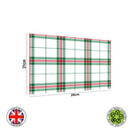 Christmas White Green Red Seamless Tartan Pattern edible cake topper decoration