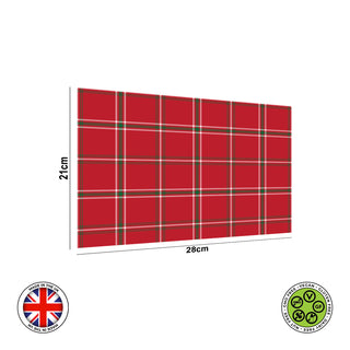 Christmas Red Green Seamless Tartan Pattern edible cake topper decoration