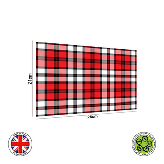 Red White Seamless Tartan Pattern edible cake topper decoration