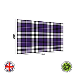 Purple White Seamless Tartan Pattern edible cake topper decoration