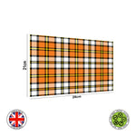 Orange White Seamless Tartan Pattern edible cake topper decoration