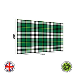 Green White Seamless Tartan Pattern edible cake topper decoration