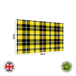 Yellow Black Seamless Tartan Pattern edible cake topper decoration